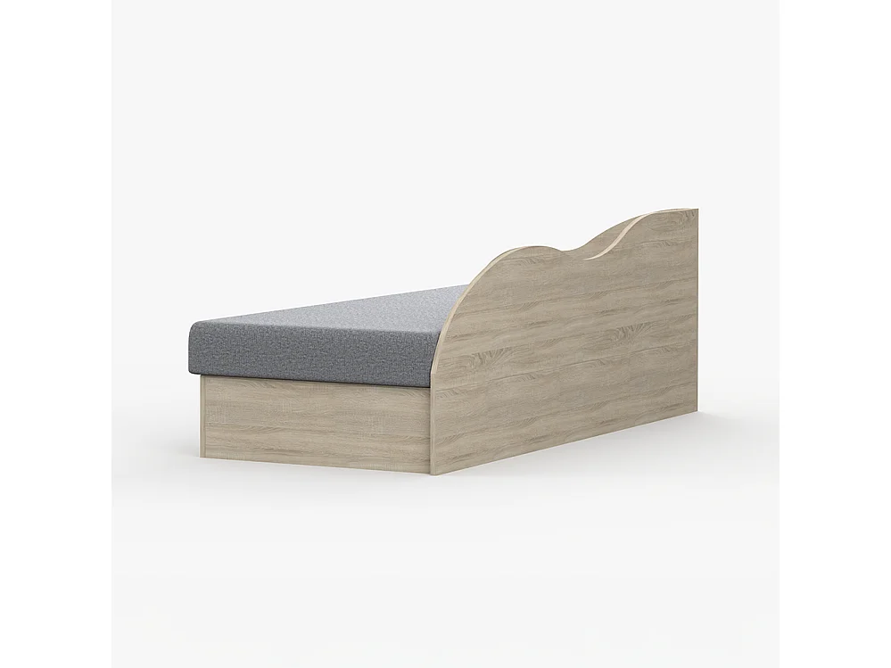 Bett 90×200 SOLO grau (Aragon 93)