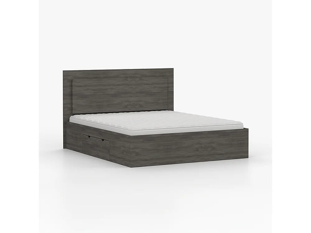 Bett 160×200 LATTE 51, Schwarze Norwegische Kiefer