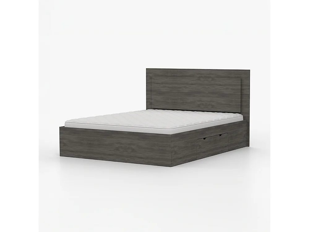 Bett 160×200 LATTE 51, Schwarze Norwegische Kiefer