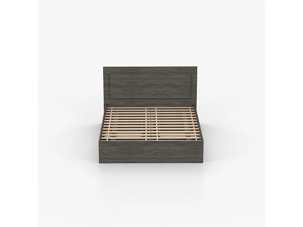 Bett 160×200 LATTE 51, Schwarze Norwegische Kiefer