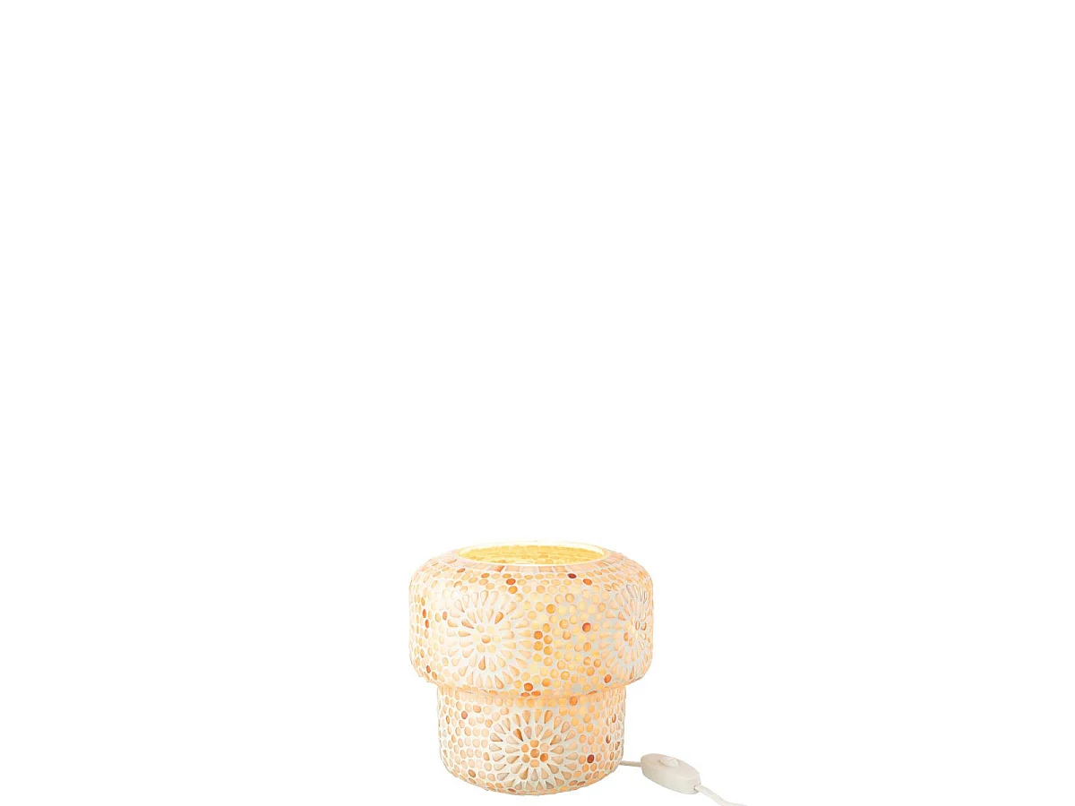 Lampe à Poser Mosaïque "Ruthie" 19cm Beige