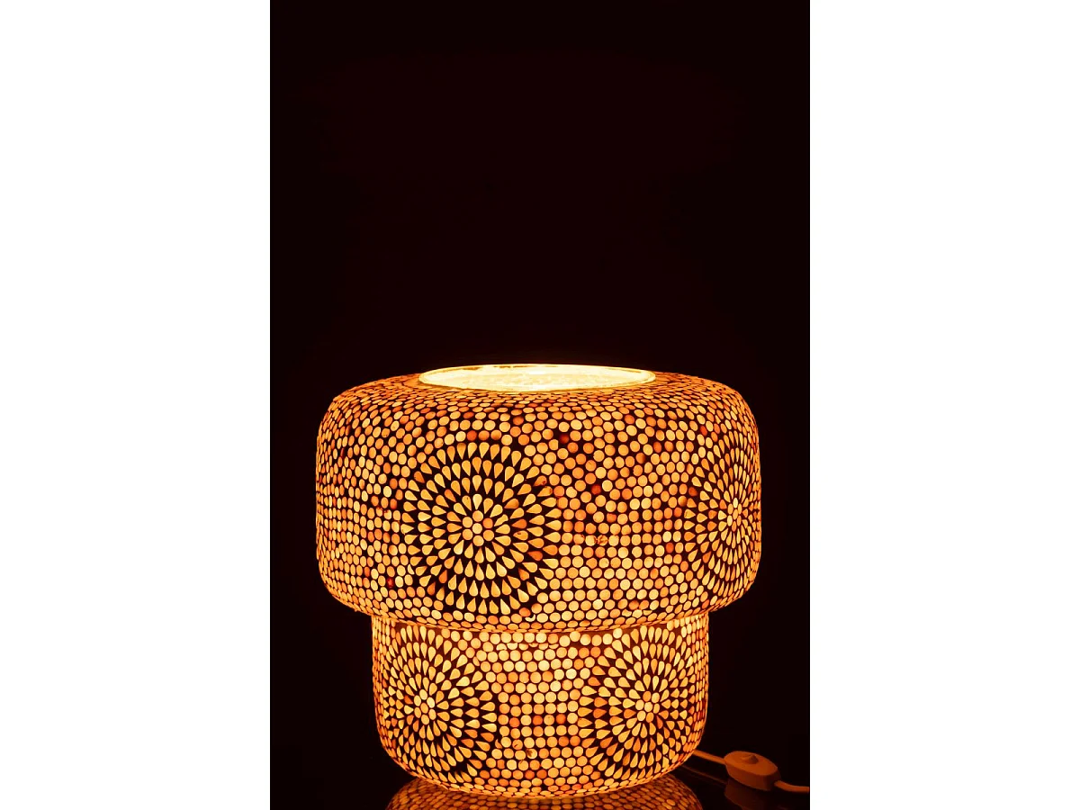 Lampe à Poser Mosaïque "Ruthie" 33cm Beige