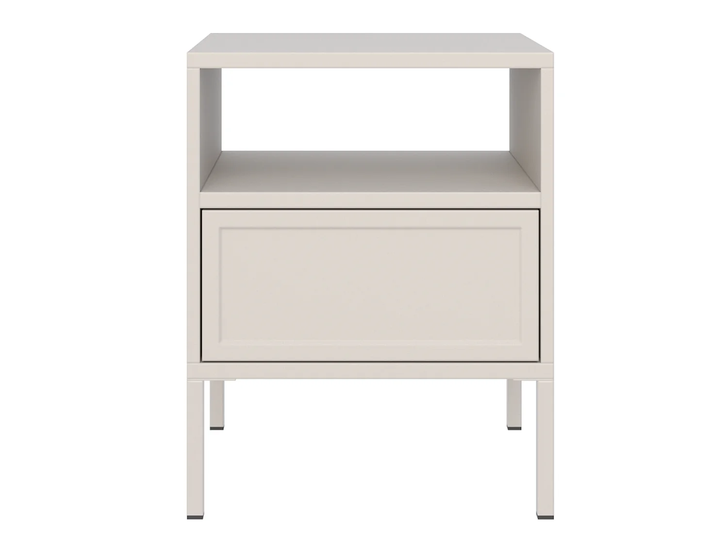 Nachtkastje met lade en open vak - 45 cm - cashmere - VELVETO