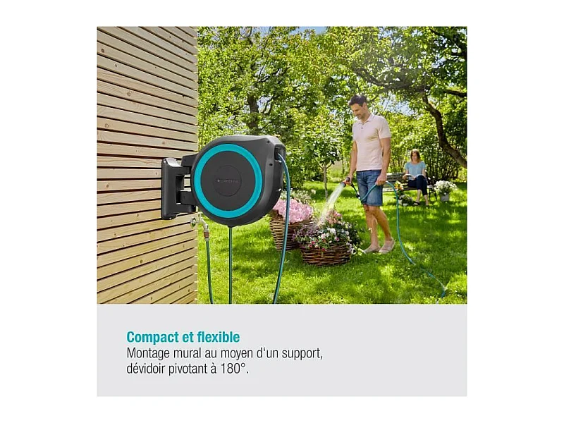 GARDENA RollUp XL Wandgemonteerde Automatische Slanghaspel - 35m Lengte - Ø13mm - Compleet Kit - 5 jaar Garantie