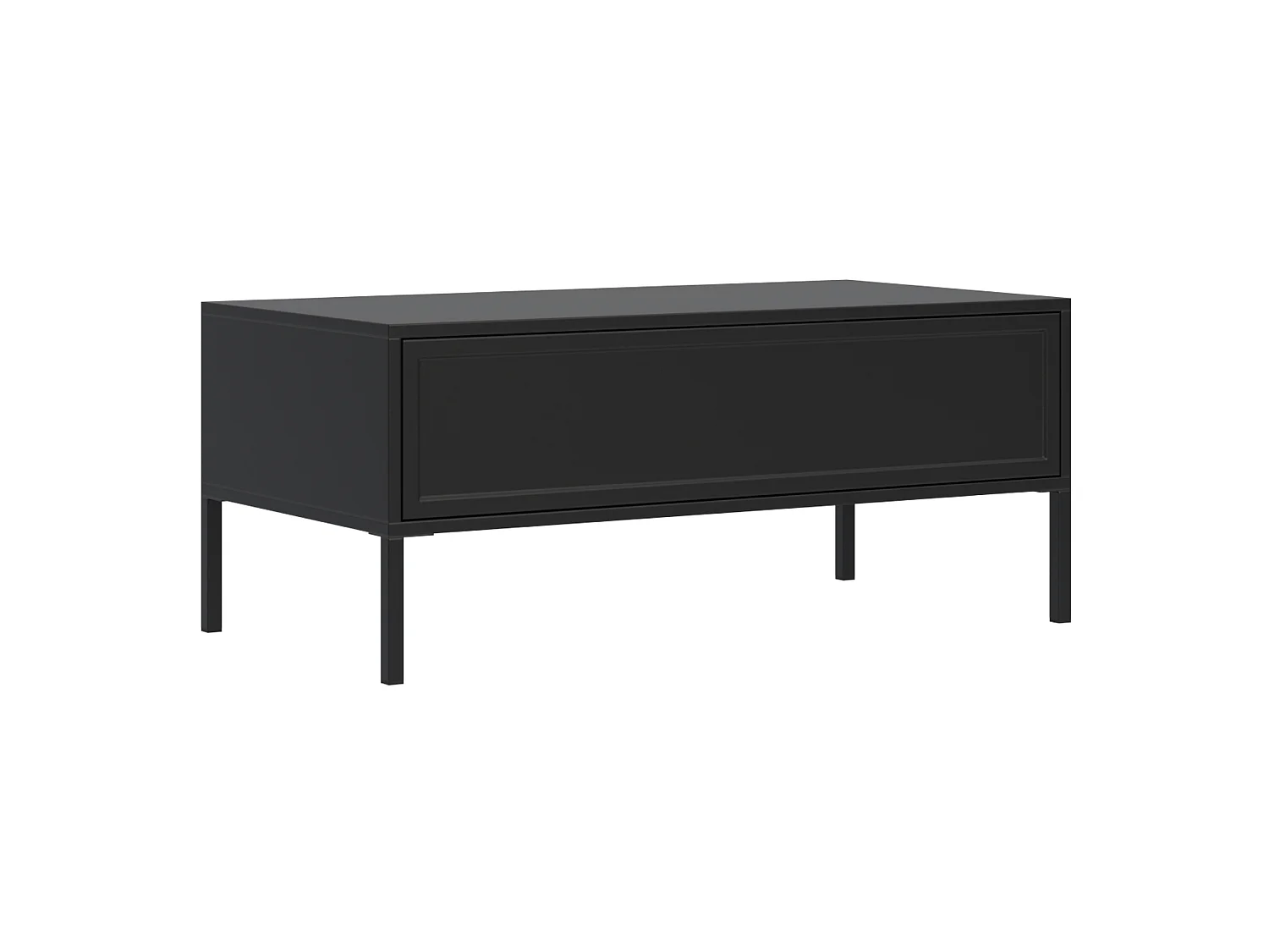 Couchtisch mit Schublade – schwarz – 100x50 cm – VELVETO
