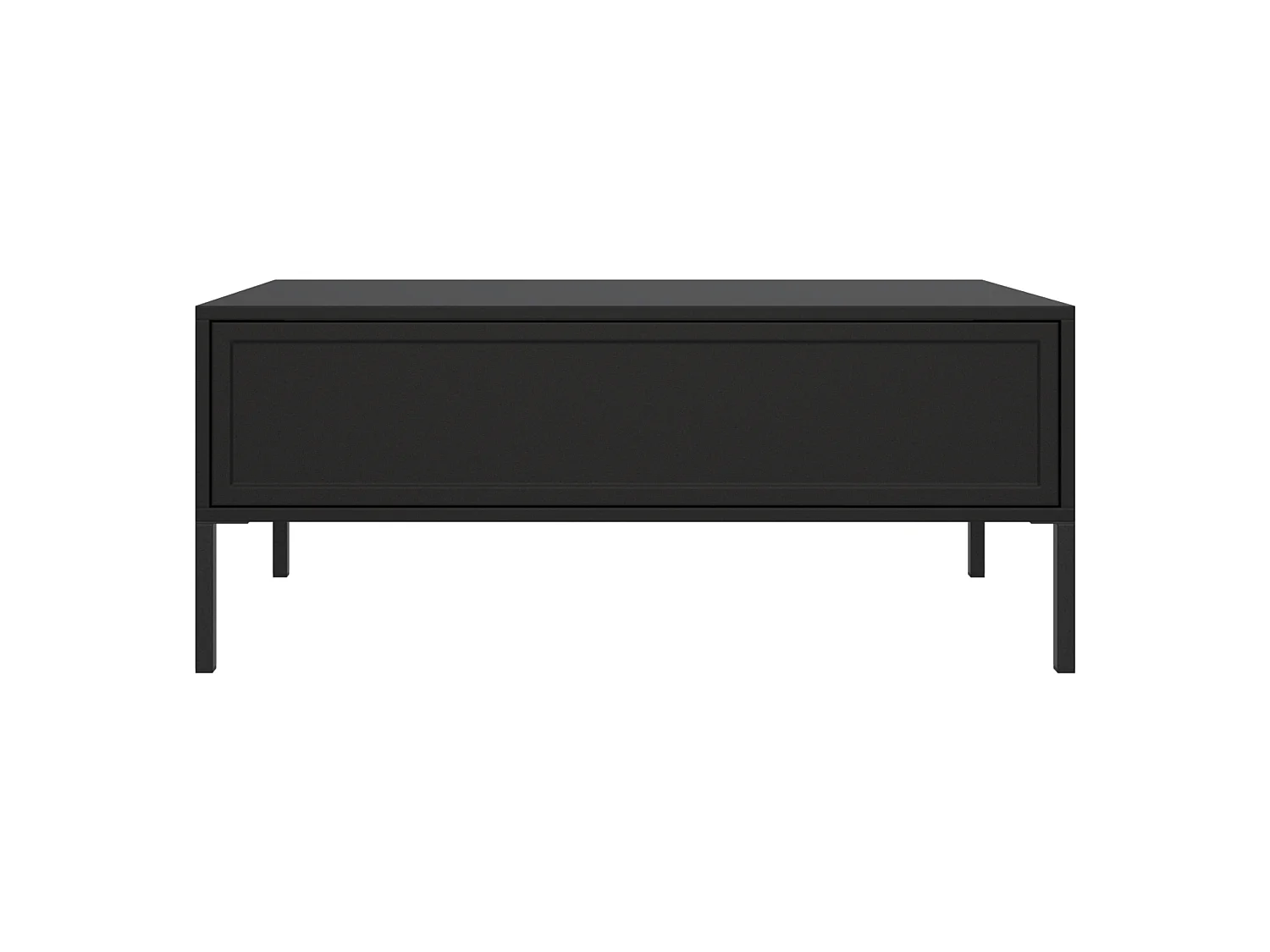 Couchtisch mit Schublade – schwarz – 100x50 cm – VELVETO