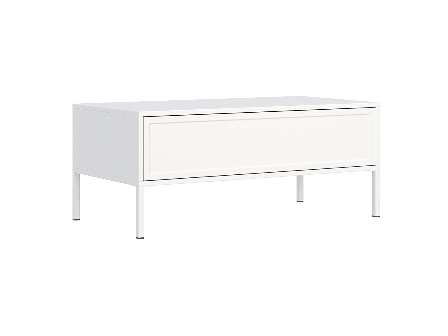 Couchtisch mit Schublade – weiß – 100x50 cm – VELVETO