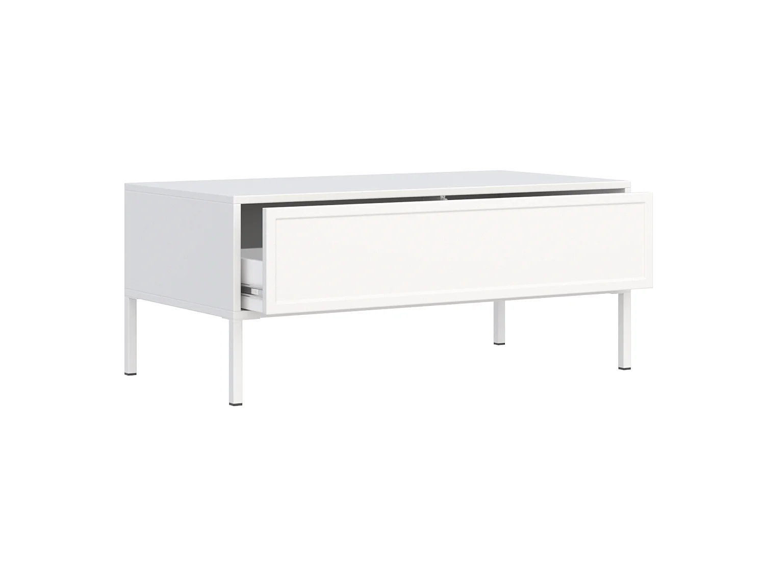 Table basse avec tiroir – blanc – 100x50 cm – VELVETO