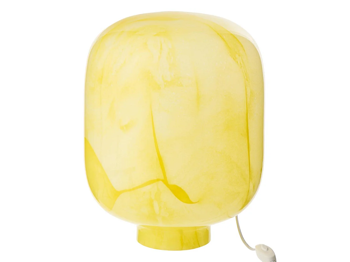 Lampe à Poser en Verre "Bola" 38cm Jaune