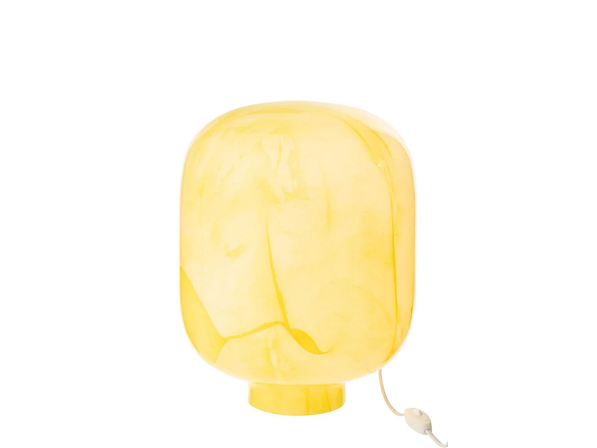 Lampe à Poser en Verre "Bola" 38cm Jaune