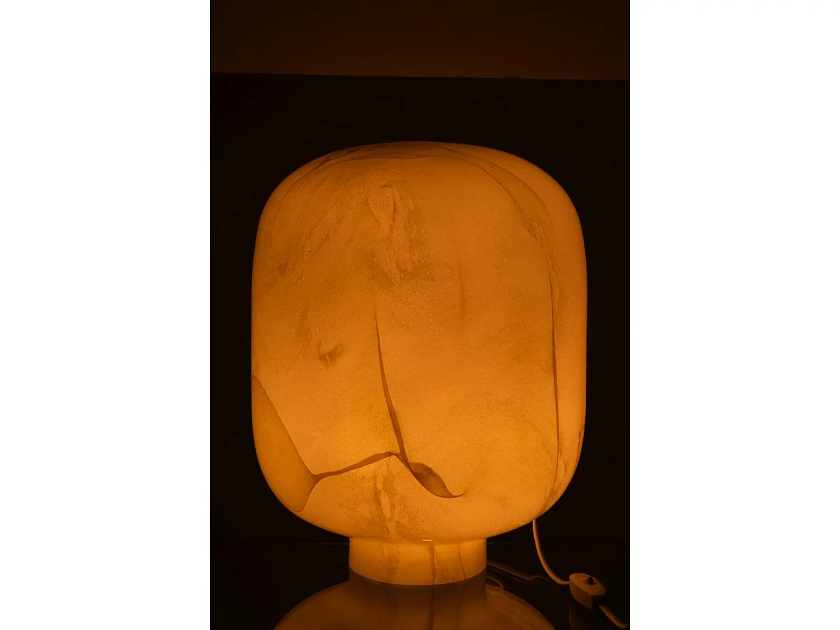 Lampe à Poser en Verre "Bola" 38cm Jaune