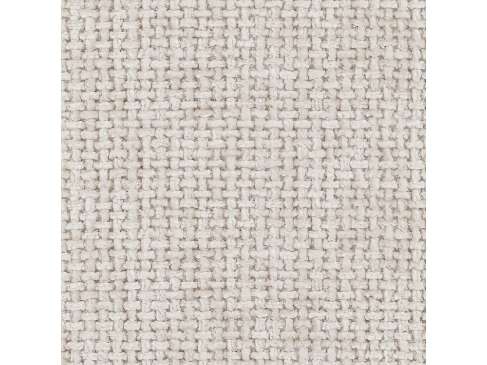 Bocca - Canapé d'angle gauche 4 places en tissu à dossier capitonné - Écru
