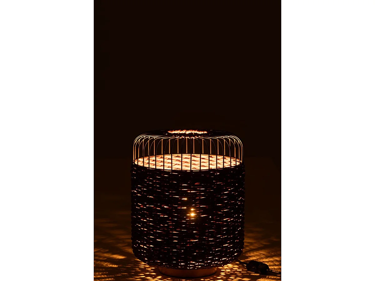 Lampe à Poser en Métal "Eldon" 34cm Mauve