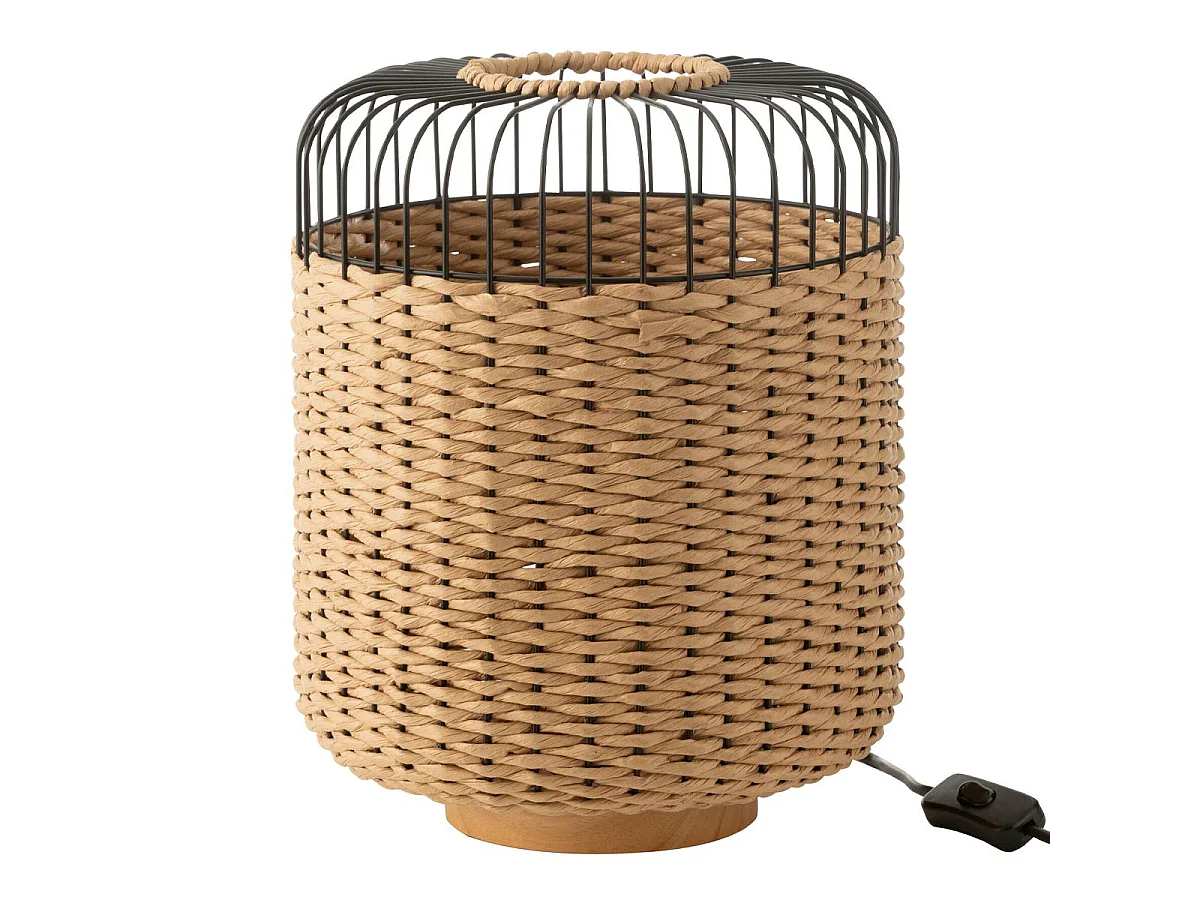 Lampe à Poser en Métal "Eldon" 34cm Naturel