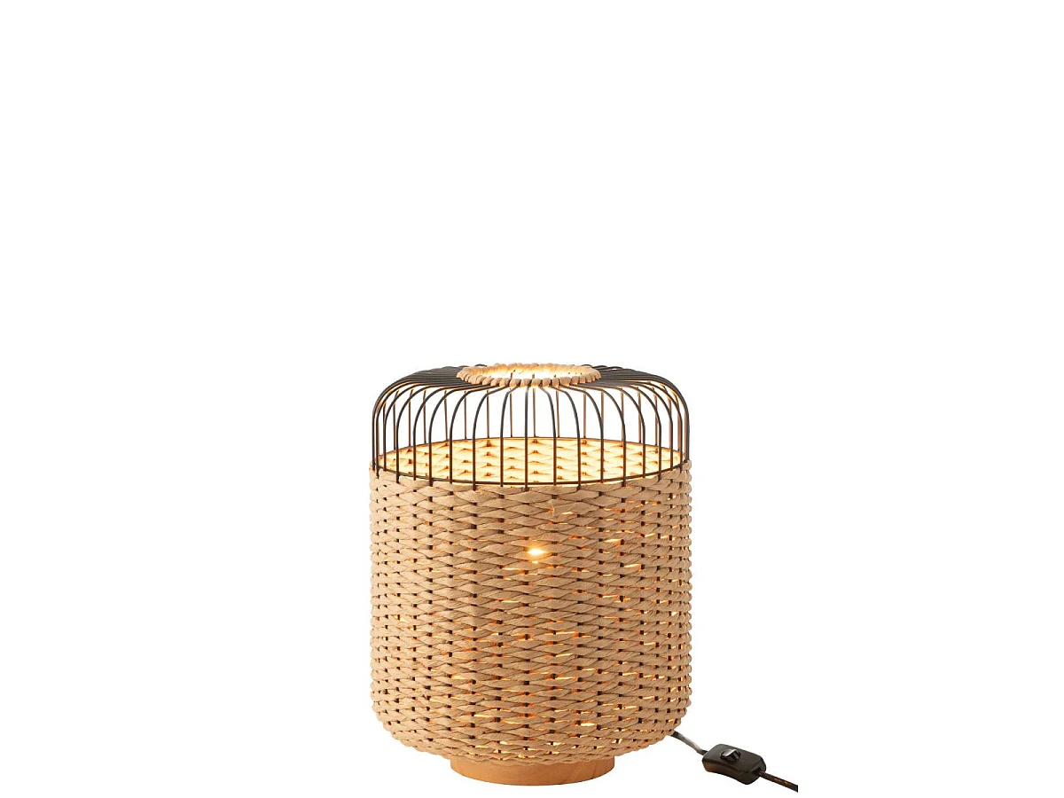 Lampe à Poser en Métal "Eldon" 34cm Naturel