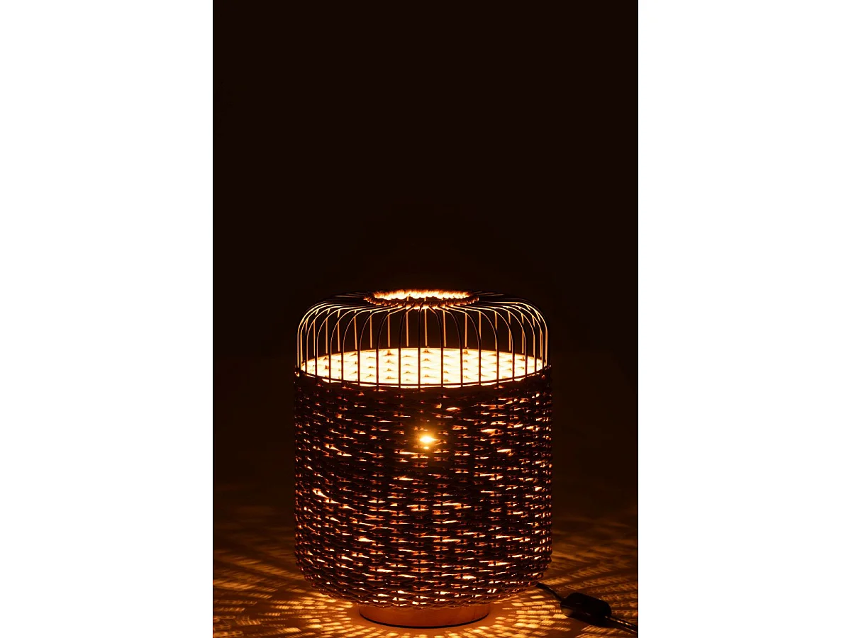 Lampe à Poser en Métal "Eldon" 34cm Naturel