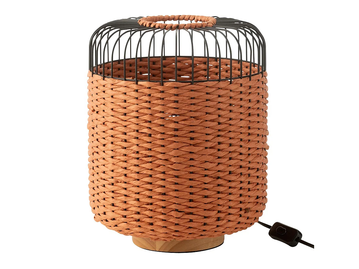 Lampe à Poser en Métal "Eldon" 34cm Orange