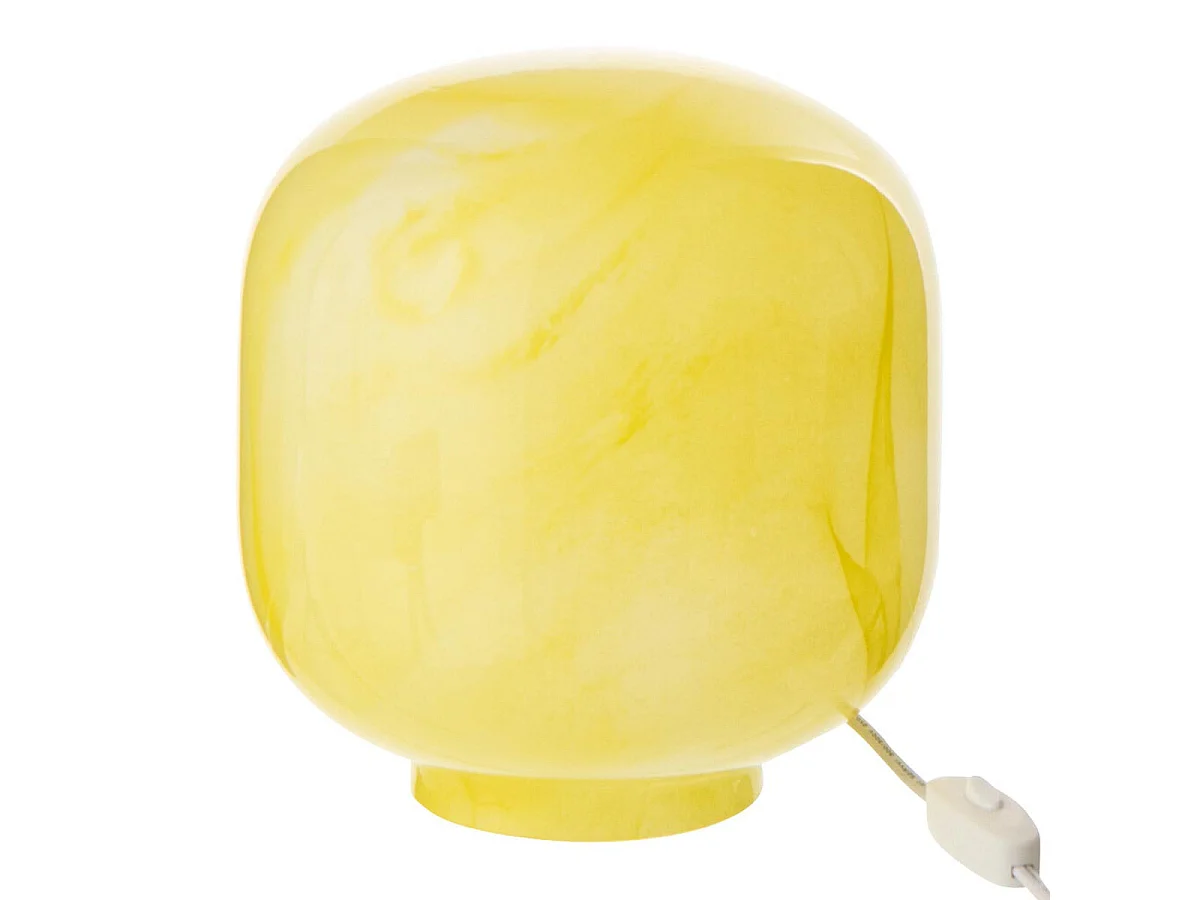 Lampe à Poser en Verre "Bola" 21cm Jaune