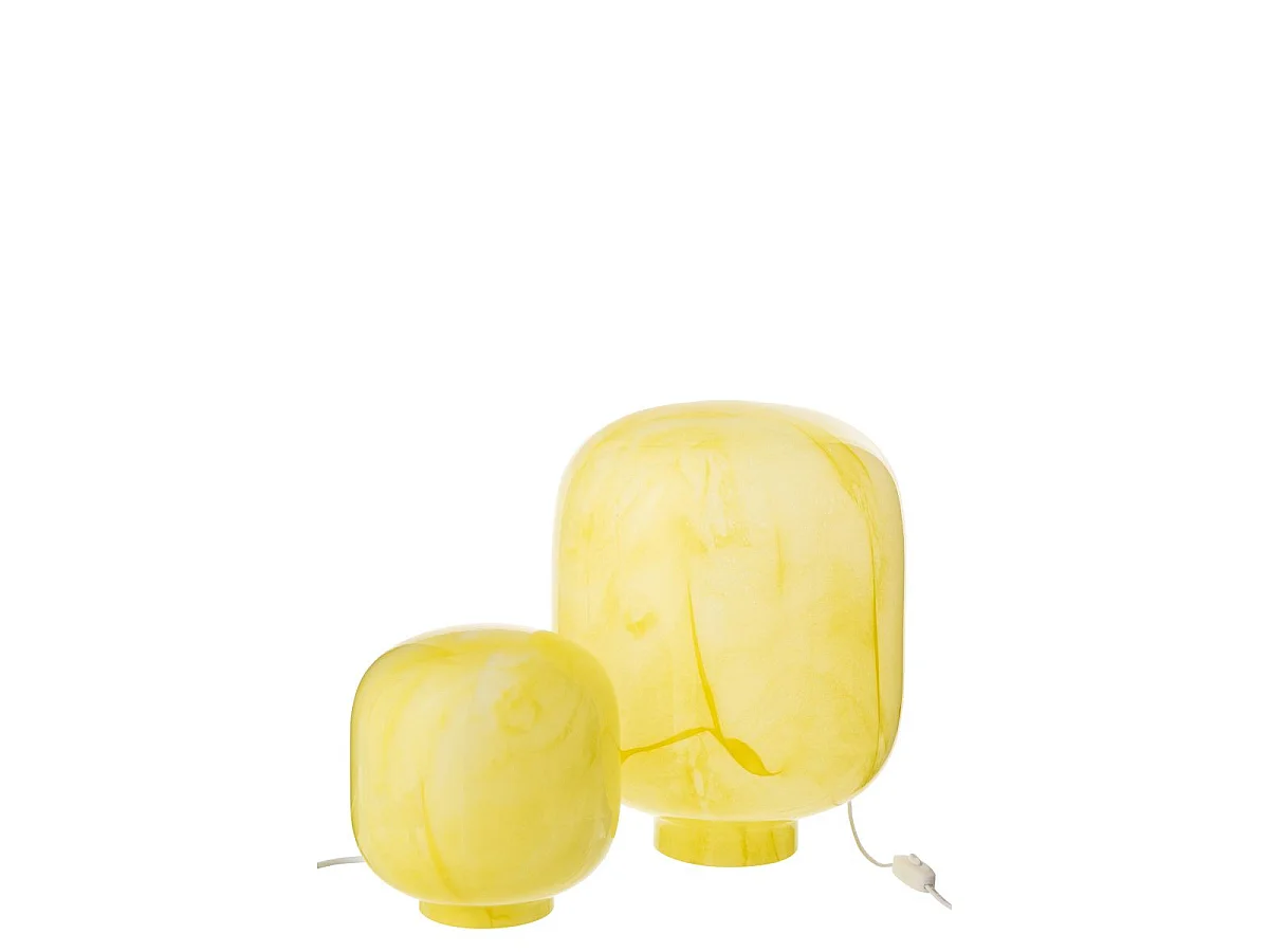 Lampe à Poser en Verre "Bola" 21cm Jaune