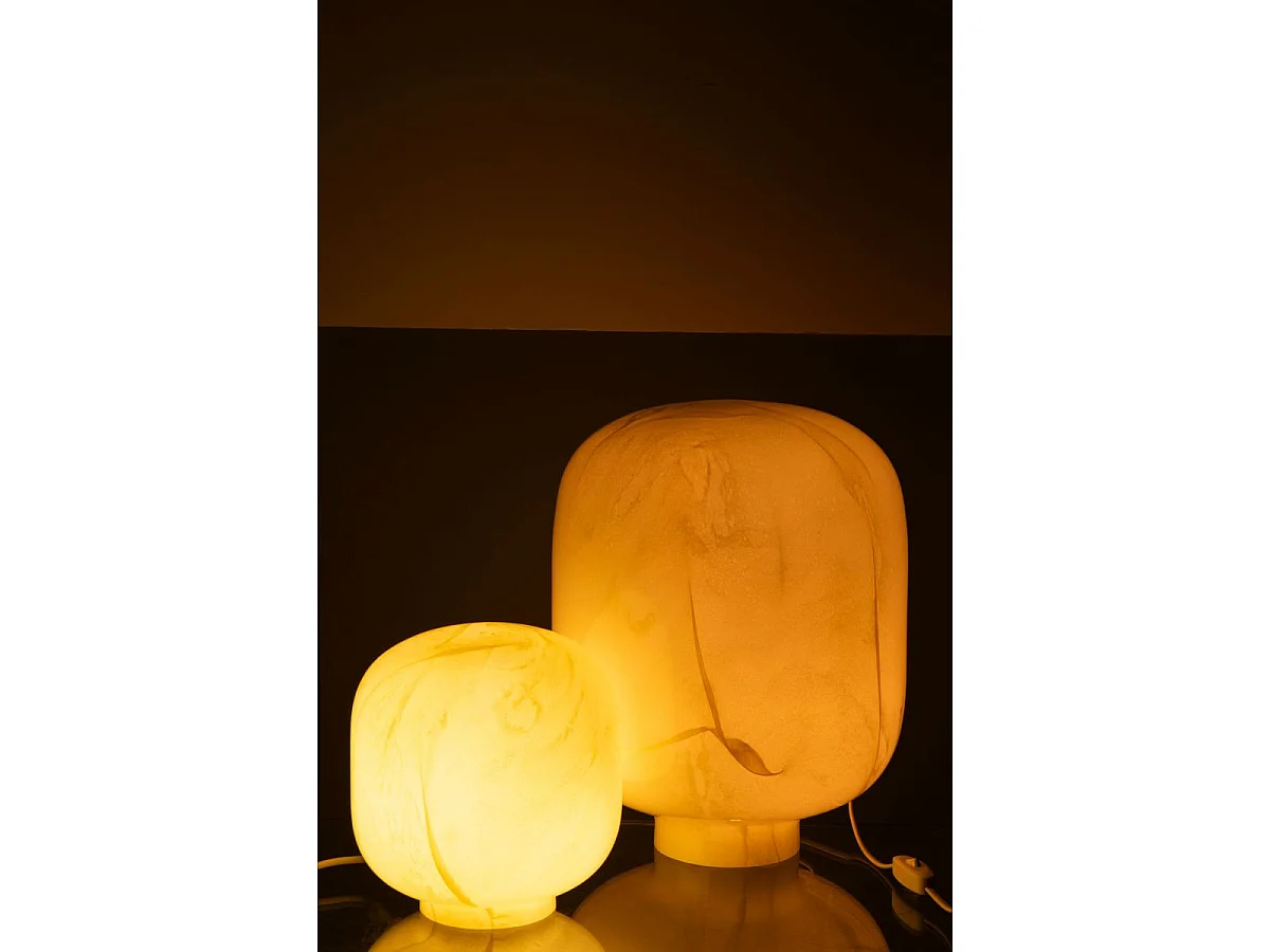 Lampe à Poser en Verre "Bola" 21cm Jaune