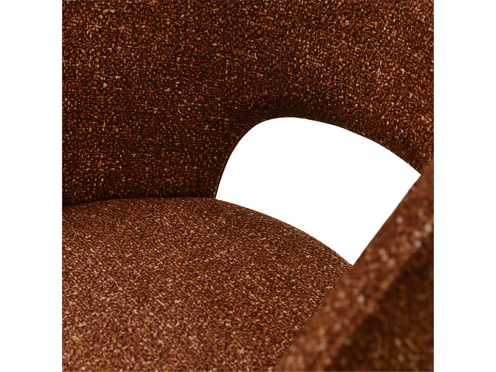Soren - Lot de 2 chaises de bar en tissu et métal H65cm - Rouille chiné