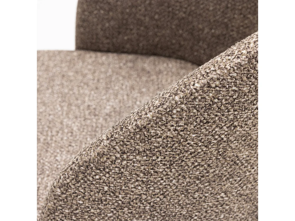 Soren - Lot de 2 chaises en tissu et métal - Marron chiné