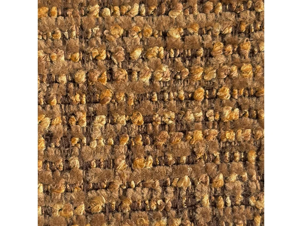 Vinto - Fauteuil en tissu pieds bois - Marron chiné