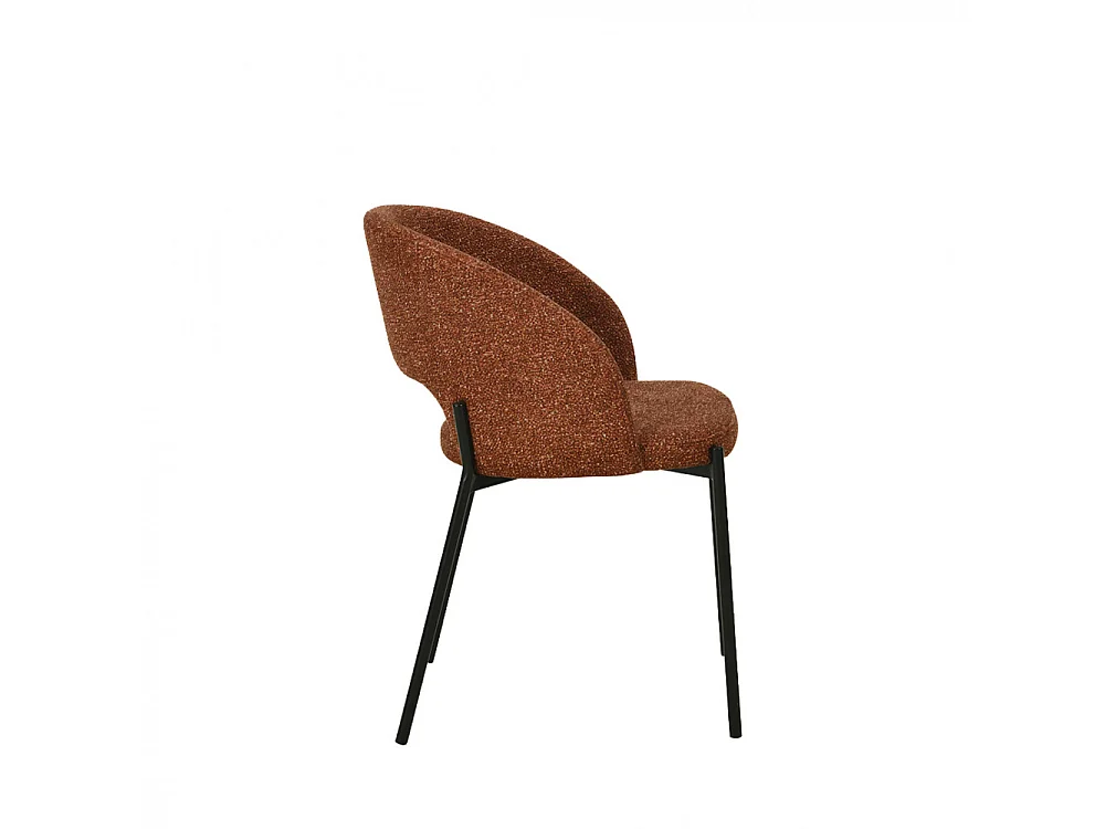 Soren - Lot de 2 chaises en tissu et métal - Rouille chiné