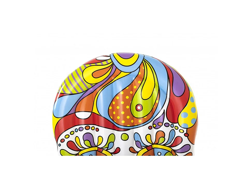 Île de crâne mexicain gonflable - Fiesta Skull - 193 x 141 cm, 2 chambres à air, valves de sécurité