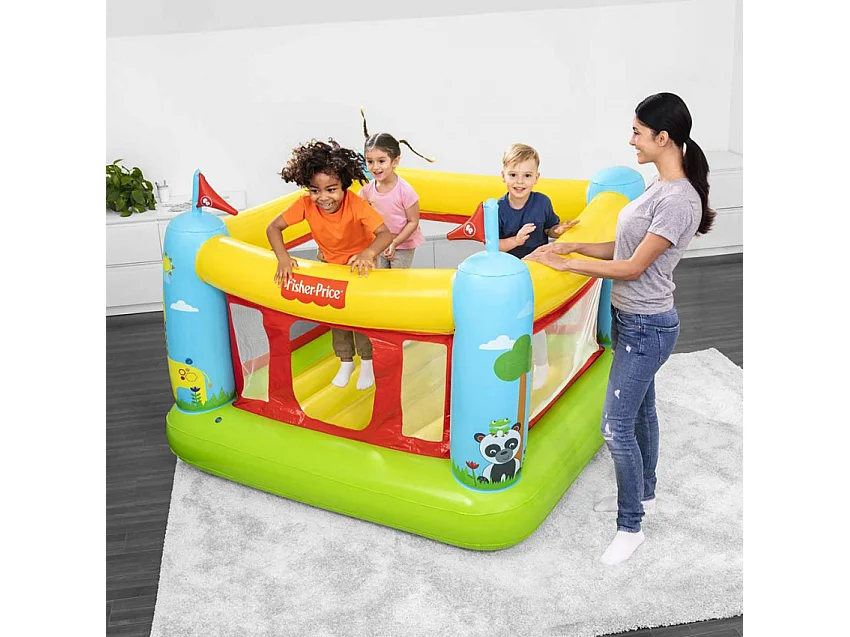 Trampoline gonflable pour enfants Bouncestatic Fisher-Price Bestway 93553