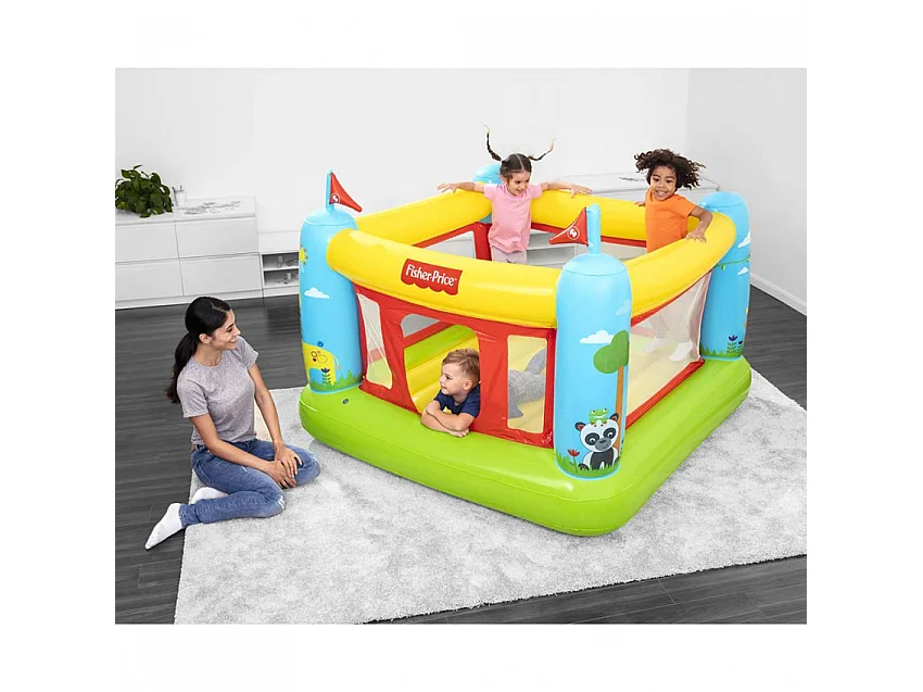 Trampoline gonflable pour enfants Bouncestatic Fisher-Price Bestway 93553