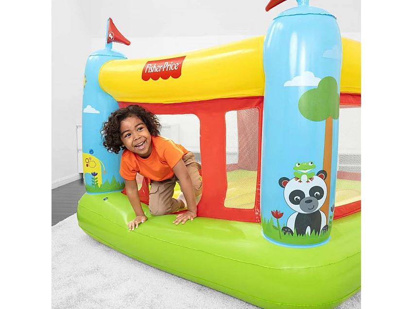 Trampoline gonflable pour enfants Bouncestatic Fisher-Price Bestway 93553