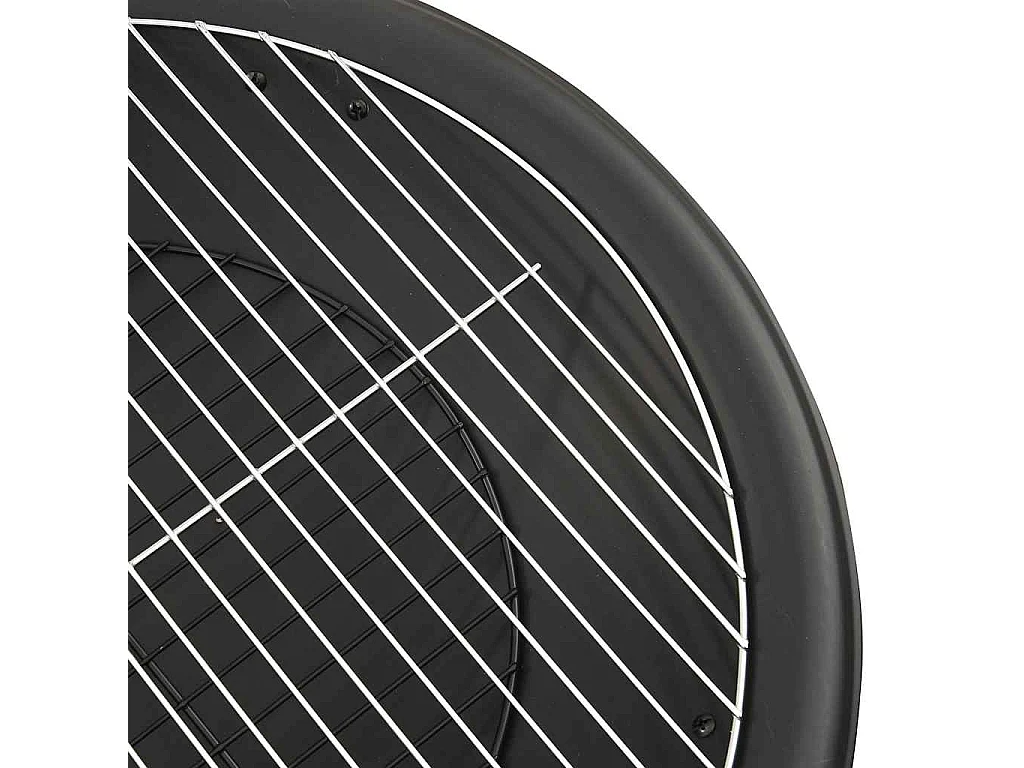Foyer et barbecue avec tisonnier 2 en 1 56x56x49 cm Acier