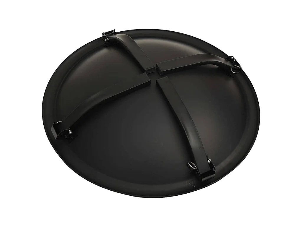 Vuurschaal en barbecue 2-in-1 met pook 56x56x49 cm staal