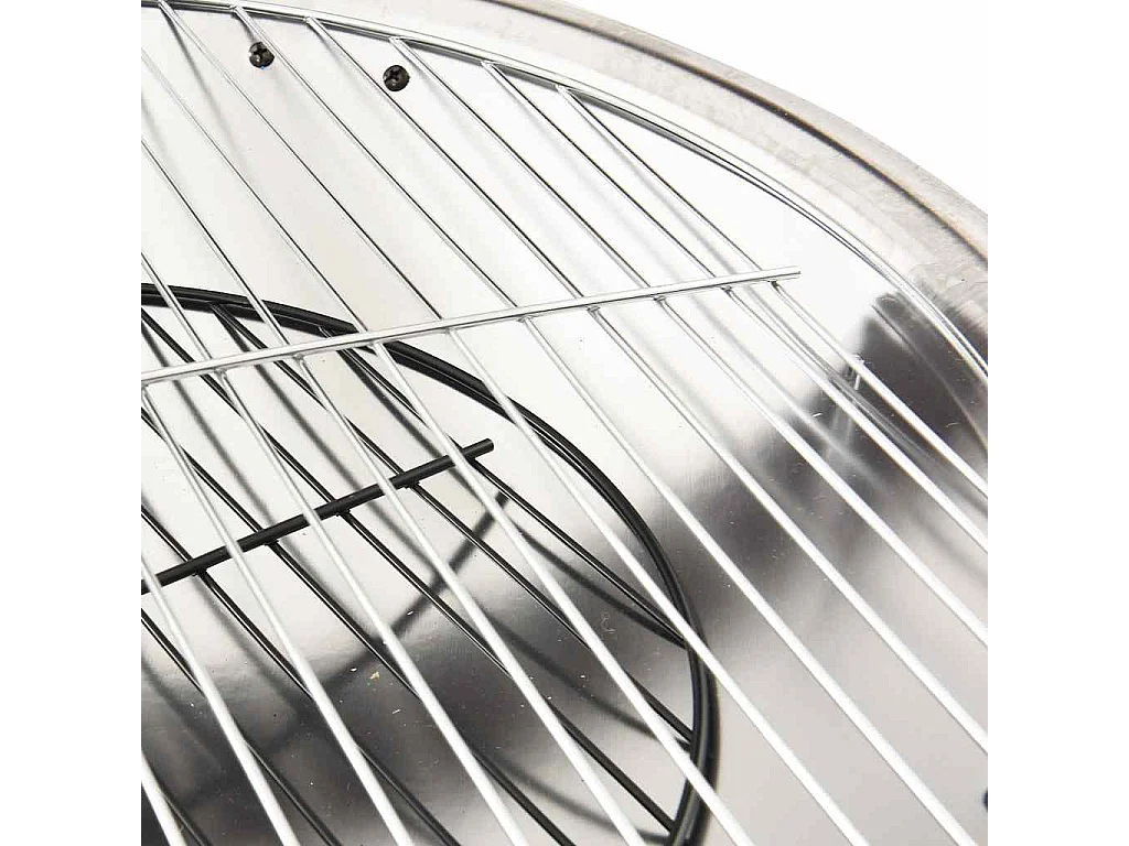 Foyer et barbecue avec tisonnier 2 en 1 56x56x49 cm Inox