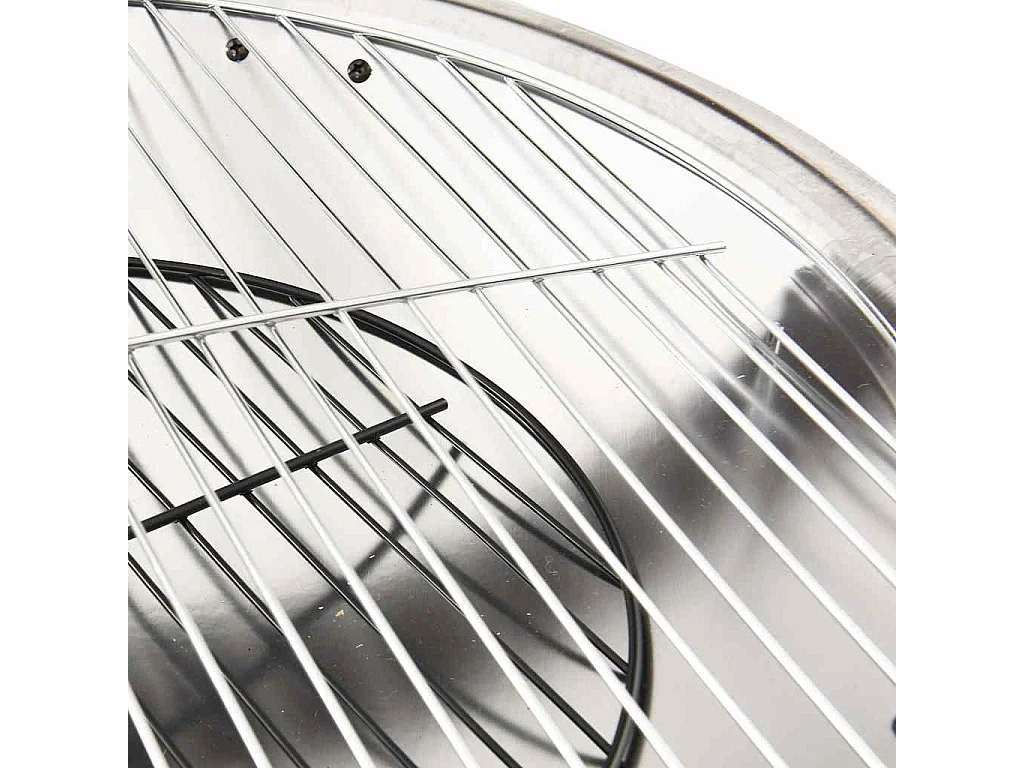 Foyer et barbecue avec tisonnier 2 en 1 56x56x49 cm Inox