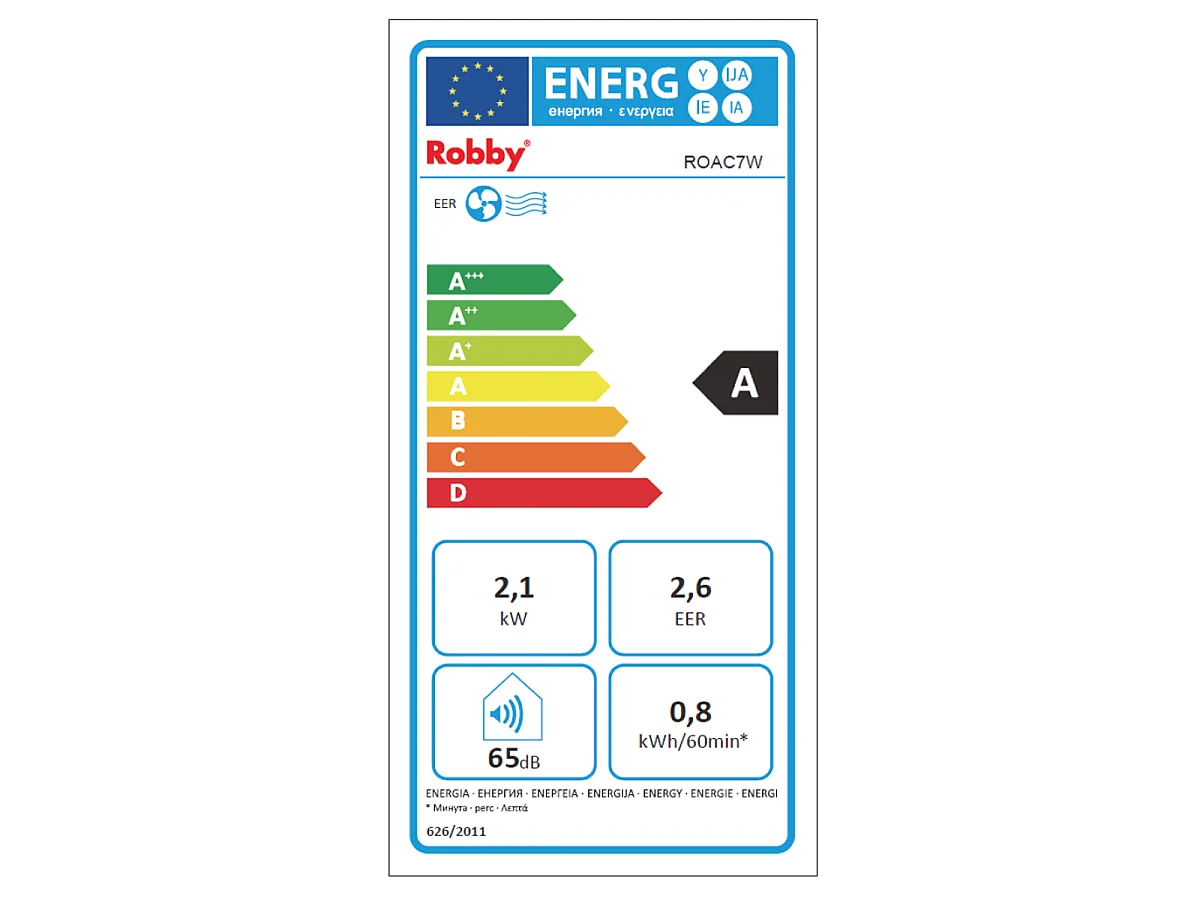 Robby Climatiseur mobile 2050w avec kit fenêtre - ROAC7W