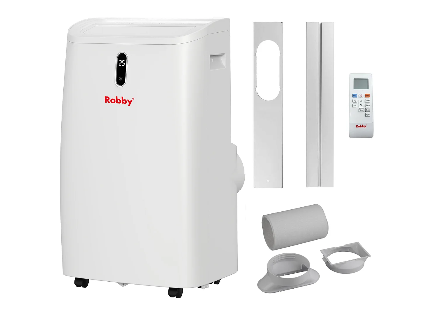 Robby Climatiseur mobile réversible 3500w avec kit fenêtre - ROAC12HW