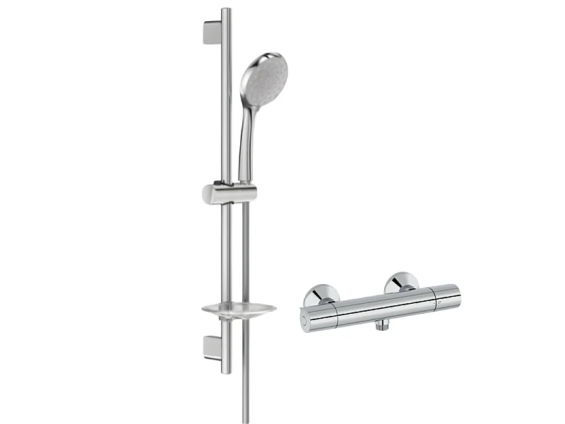 Mitigeur de douche thermostatique JACOB DELAFON Simone + ensemble de douche Awaken