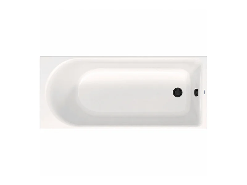 Baignoire droite 160 X 70 DURAVIT D-Neo + vidage noir mat