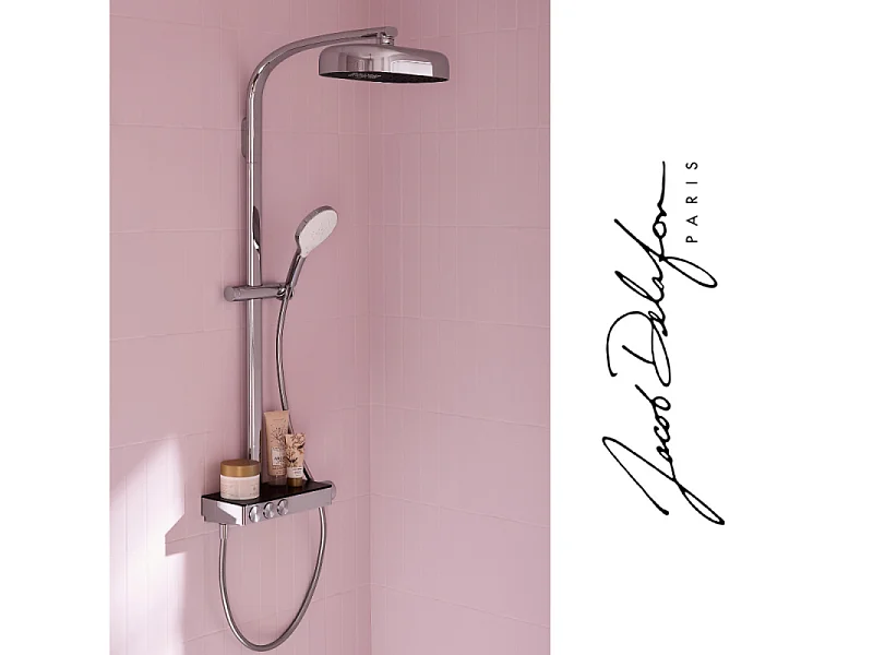 Pommeau de douche 3 jets JACOB DELAFON Metro signature chromé + flexible