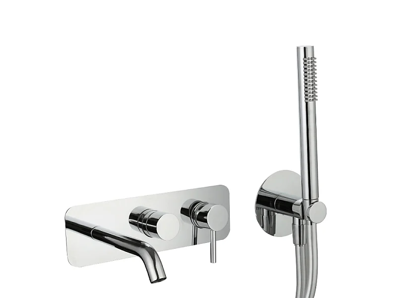 Mitigeur bain douche mécanique mural + douchette 1 jet + corps encastré PAINI Cox chromé