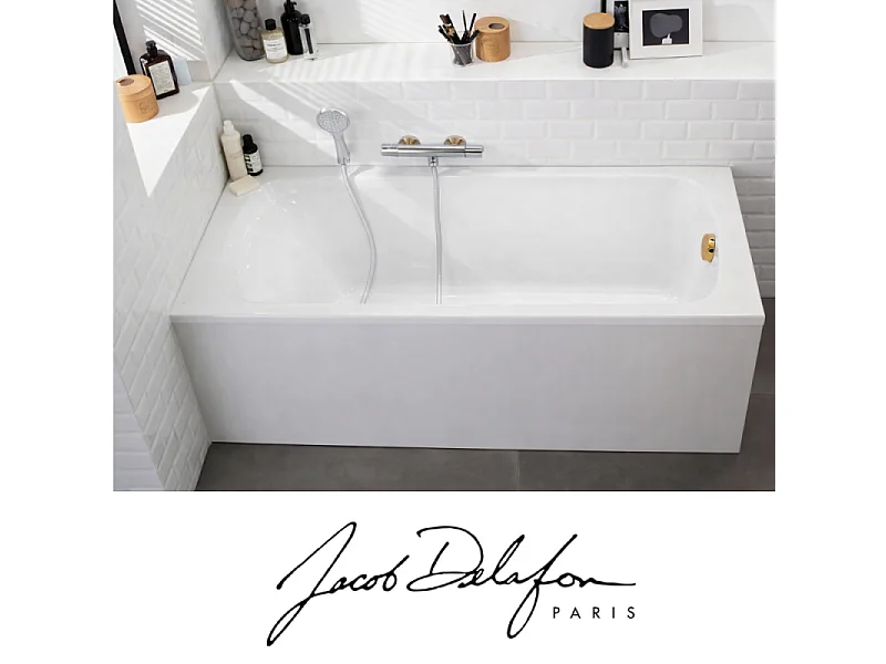 Pack baignoire droite 170 X 75 JACOB DELAFON Brive + pare bain