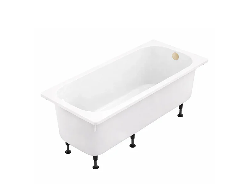 Baignoire droite 170 X 75 JACOB DELAFON Brive avec vidage doré
