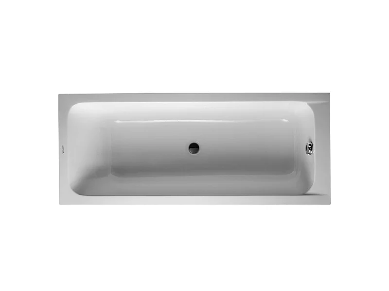Baignoire droite 170 X 75 DURAVIT D-Code acrylique bonde au centre + vidage chromé