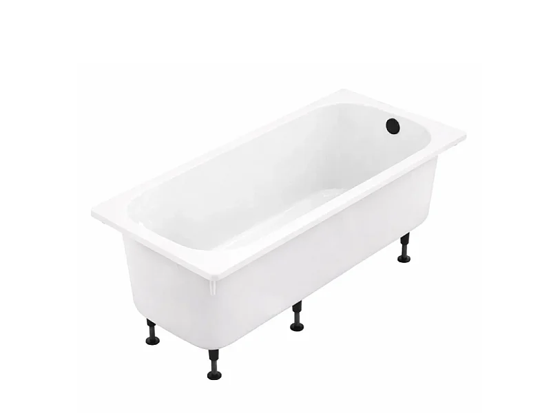 Baignoire droite 170 X 75 JACOB DELAFON Brive avec vidage noir mat