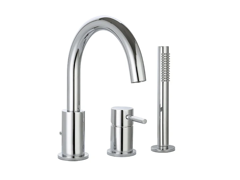 Mitigeur bain douche mécanique 3 trous + douchette 1 jet PAINI Cox chromé
