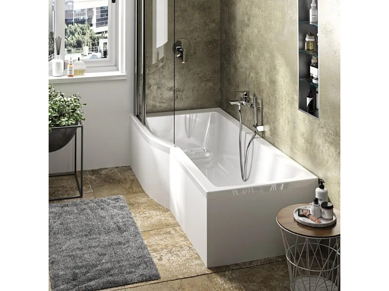 Baignoire bain douche 170 x 80 cm gauche IDEAL STANDARD Connect Air + tablier