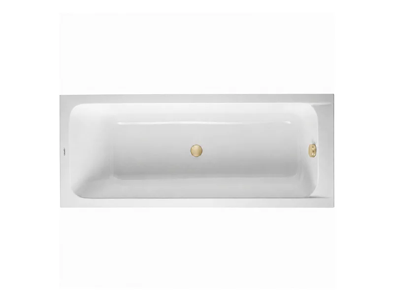 Baignoire droite 170 X 75 DURAVIT D-Code acrylique bonde au centre + vidage doré