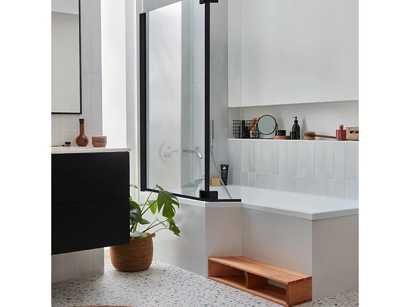 Pack baignoire bain douche 150 x 80 JACOB DELAFON Neo version gauche + tablier en niche